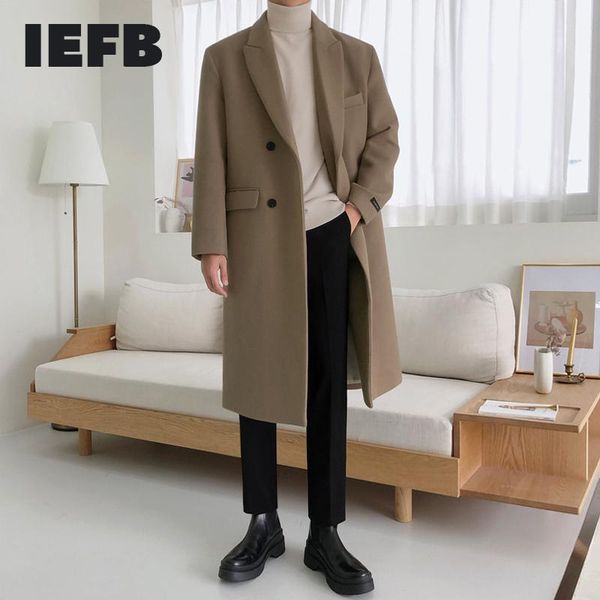 men's wool & blends iefb british style korean fashion autumn winter woolen tweed loose coat pockets medium length thickened windbreaker, Black
men's wool & blends iefb british style korean fashion autumn winter woolen tweed loose coat pockets medium length thickened windbreaker, Black