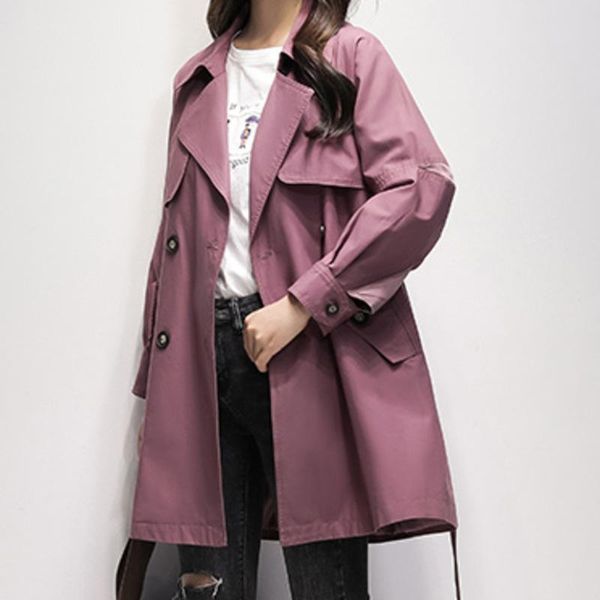 women's trench coats women coat mid-length 2021 spring and autumn korean style fashionable temperamental, Tan;black
women's trench coats women coat mid-length 2021 spring and autumn korean style fashionable temperamental, Tan;black