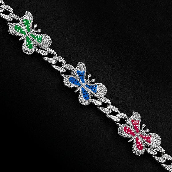 pendant necklaces hip hop gothic butterfly necklace bling rhinestones iced out cuban link chain chocker jewelry accessories, Silver
pendant necklaces hip hop gothic butterfly necklace bling rhinestones iced out cuban link chain chocker jewelry accessories, Silver