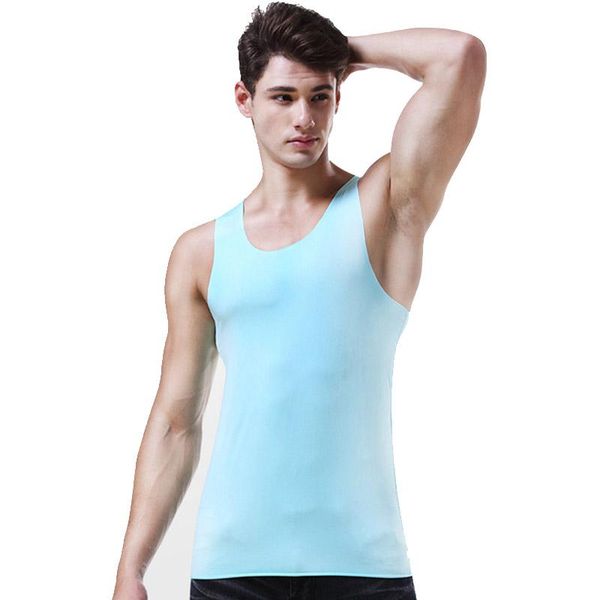 men' tank ice silk seamless men round neck sleeveless vest bodybuilding muscle tight underwear bottoming tees shirts undershirts, White;black
men' tank ice silk seamless men round neck sleeveless vest bodybuilding muscle tight underwear bottoming tees shirts undershirts, White;black