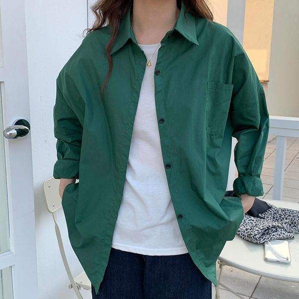 women's blouses & shirts korean style loose women blouse casual streetwear pockets long sleeve plus size chic solid female harajuku 4, White
women's blouses & shirts korean style loose women blouse casual streetwear pockets long sleeve plus size chic solid female harajuku 4, White