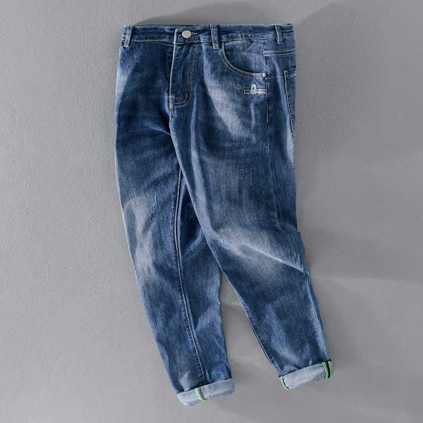men's jeans primavera e vero novo tornozelo-comprimento de brim marca calas para casual na moda roupas dos homens gxtj c5km, Blue
men's jeans primavera e vero novo tornozelo-comprimento de brim marca calas para casual na moda roupas dos homens gxtj c5km, Blue