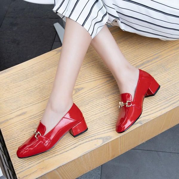 dress shoes big size 9 11 12 ladies high heels women woman pumps metal decorative square head shallow rough-heeled single, Black
dress shoes big size 9 11 12 ladies high heels women woman pumps metal decorative square head shallow rough-heeled single, Black