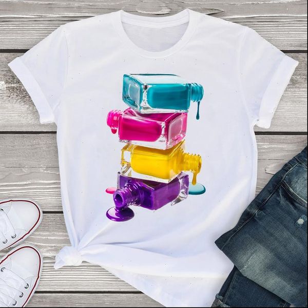 women graphic make up fingernail 3d fashion short sleeve print summer shirt clothing female t shirt womens t shirt, White
women graphic make up fingernail 3d fashion short sleeve print summer shirt clothing female t shirt womens t shirt, White