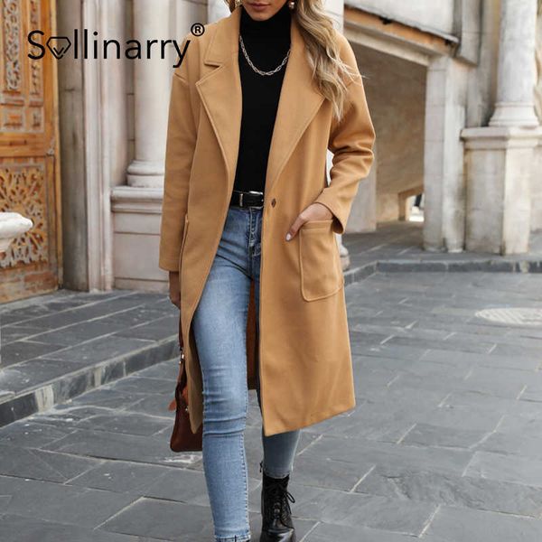sollinarry winner autumn high street ldies long coat solid camel cotton blazer collar women lace up colt full sleeve female coat 210709, Black
sollinarry winner autumn high street ldies long coat solid camel cotton blazer collar women lace up colt full sleeve female coat 210709, Black