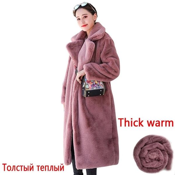 women's fur & faux winter women coat luxury long plush loose lapel overcoat thick warm plus size female high quality, Black
women's fur & faux winter women coat luxury long plush loose lapel overcoat thick warm plus size female high quality, Black