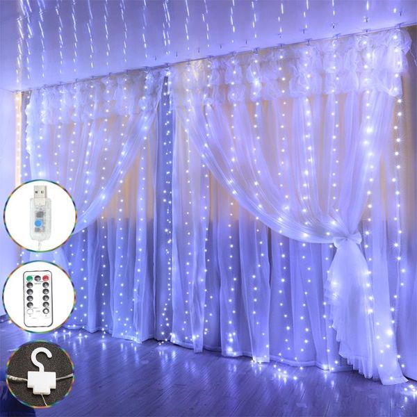 3m fairy curtain light led remote control usb garland string lamp for home wedding window holiday christmas party decoration
3m fairy curtain light led remote control usb garland string lamp for home wedding window holiday christmas party decoration