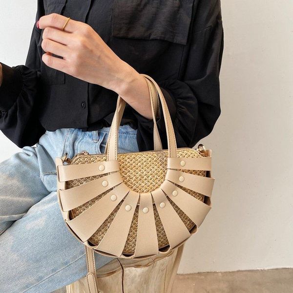 evening bags straw + leather hand-woven ladies handbags 2021 summer rattan bag bohemia beach fashion semicircle shoulder messenger
evening bags straw + leather hand-woven ladies handbags 2021 summer rattan bag bohemia beach fashion semicircle shoulder messenger