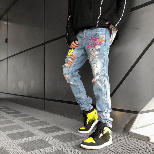 men's jeans 2021 spring summer autumn men japanese harajuku style youth male hip-hop graffiti print slim pants streetwear, Blue
men's jeans 2021 spring summer autumn men japanese harajuku style youth male hip-hop graffiti print slim pants streetwear, Blue