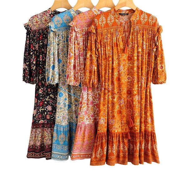 2021 Bohemian Gypsy Floral Print Dress Tassel Lacing up V-Neck Ruffles Stream Lacing up Waist Holiday Dress Women BOHO Dresses, Red
2021 Bohemian Gypsy Floral Print Dress Tassel Lacing up V-Neck Ruffles Stream Lacing up Waist Holiday Dress Women BOHO Dresses, Red