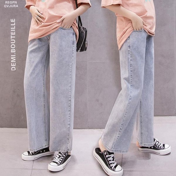 8832# vintage denim maternity full long jeans cotton elastic waist belly pants for pregnant women chic loose wide leg pregnancy bottoms, White
8832# vintage denim maternity full long jeans cotton elastic waist belly pants for pregnant women chic loose wide leg pregnancy bottoms, White