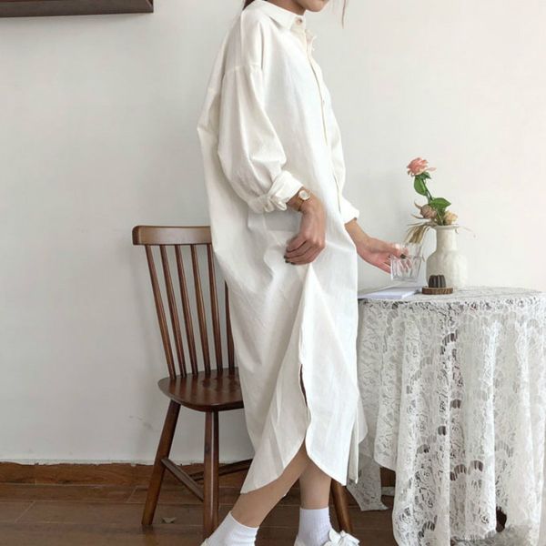 2021 new spring autumn long sleeve turn down collar woman lady loose shirt casual fashion maxi cotton blue white 18l4, Black;gray
2021 new spring autumn long sleeve turn down collar woman lady loose shirt casual fashion maxi cotton blue white 18l4, Black;gray