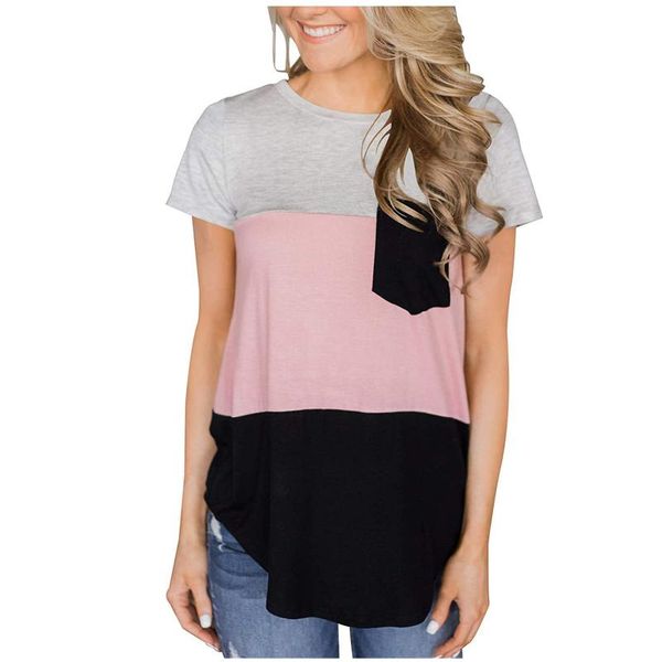 women's t-shirt patchwork tshirts packet womens short sleeve flowy casual tee shirts summer casaul o-neck camiseta mujer holgada, White
women's t-shirt patchwork tshirts packet womens short sleeve flowy casual tee shirts summer casaul o-neck camiseta mujer holgada, White