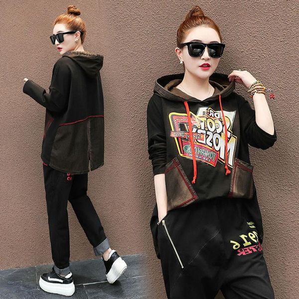 women's two piece pants training set womens e-girl tracksuit 2 pieces matching sets for women oversized hoodie vintage lounge wear xc41, White
women's two piece pants training set womens e-girl tracksuit 2 pieces matching sets for women oversized hoodie vintage lounge wear xc41, White