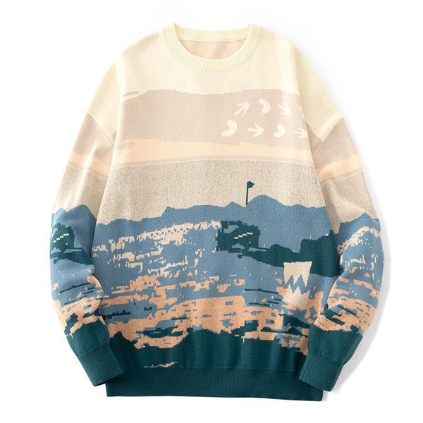 men's sweaters 2021 street cartoon city landscape crew neck sweater hip hop ins loose couple, White;black
men's sweaters 2021 street cartoon city landscape crew neck sweater hip hop ins loose couple, White;black