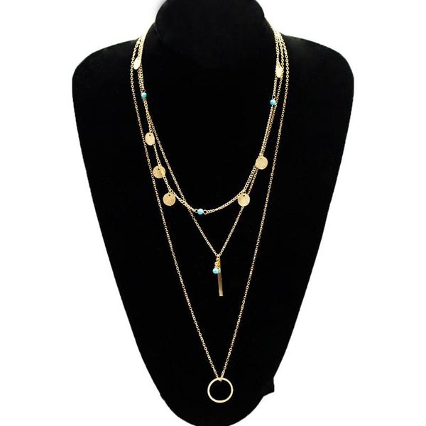 pendant necklaces fashion exquisite gold choker chain necklace women sequins circle clavicle statement jewelry, Silver
pendant necklaces fashion exquisite gold choker chain necklace women sequins circle clavicle statement jewelry, Silver