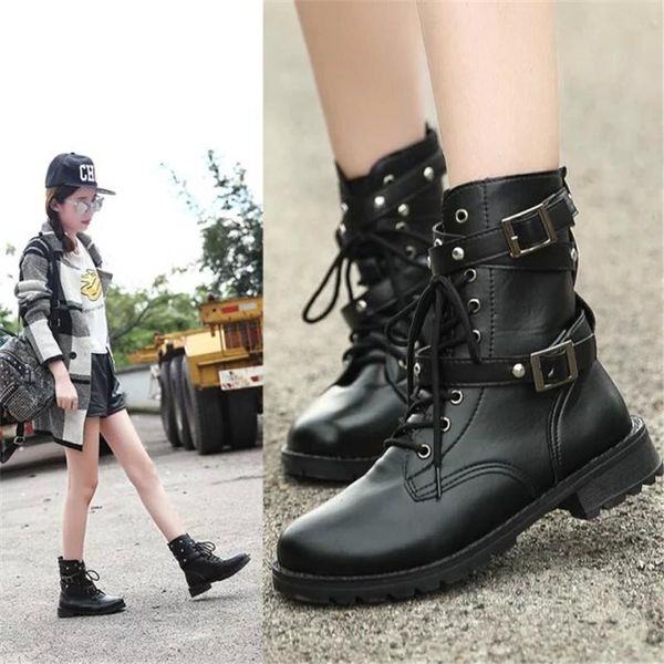 boots autumn/winter 2021 retro round head low heel thick rivet belt buckle motorcycle ankle couple military, Black
boots autumn/winter 2021 retro round head low heel thick rivet belt buckle motorcycle ankle couple military, Black