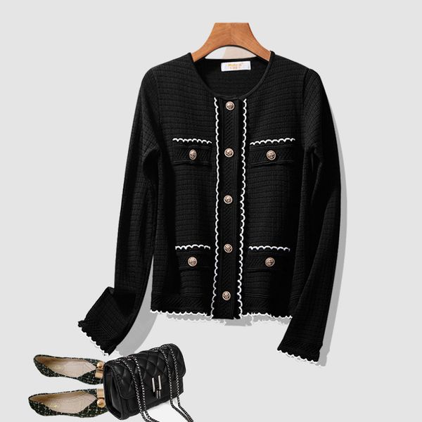 luxury women's jackets texture coat women's 2021 autumn and winter outside with short sweater ice silk small fragrant wind knitted, Black;brown
luxury women's jackets texture coat women's 2021 autumn and winter outside with short sweater ice silk small fragrant wind knitted, Black;brown