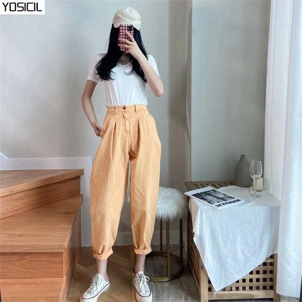 yosicil streetwear women high waist mom jeans 2021 loose pleated harem pants female casual pockets denim trousers slouchy jeans, Blue
yosicil streetwear women high waist mom jeans 2021 loose pleated harem pants female casual pockets denim trousers slouchy jeans, Blue