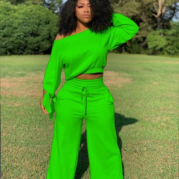 women's two piece pants fall fashion women soild pullover skew collar casual suits long sleeve loose set wide leg high street, White
women's two piece pants fall fashion women soild pullover skew collar casual suits long sleeve loose set wide leg high street, White