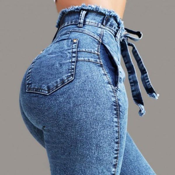 women's jeans high waist multi pockets women slim stretch denim jean bodycon tassel belt skinny push up woman plus size, Blue
women's jeans high waist multi pockets women slim stretch denim jean bodycon tassel belt skinny push up woman plus size, Blue