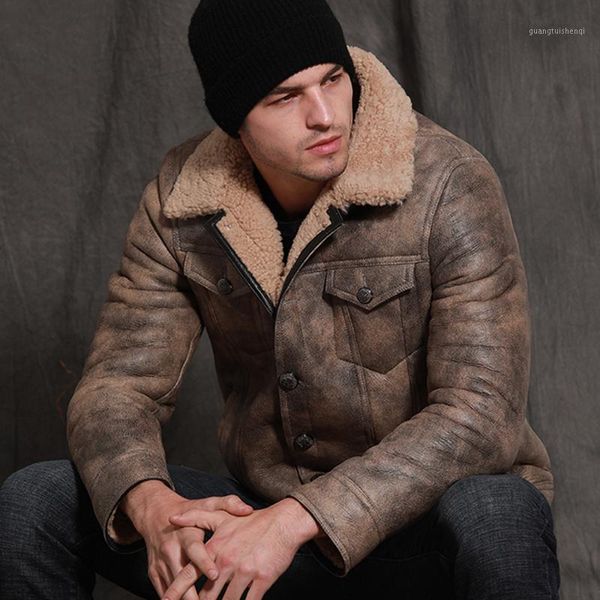 cool handsome style young men winter short sheepskin fur shearling black slim real coat male warm outwear men's leather & faux
cool handsome style young men winter short sheepskin fur shearling black slim real coat male warm outwear men's leather & faux