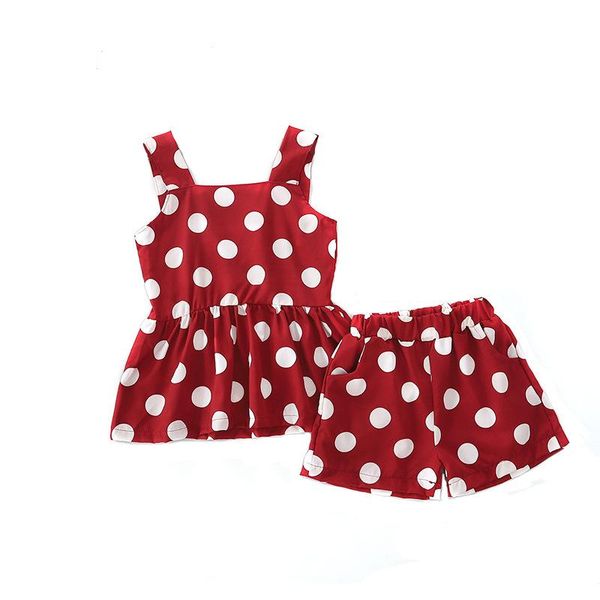 clothing sets children suit girls summer fashion chiffon polka dot sleeveless dress shorts two-piece kids boutique 2-6t, White
clothing sets children suit girls summer fashion chiffon polka dot sleeveless dress shorts two-piece kids boutique 2-6t, White
