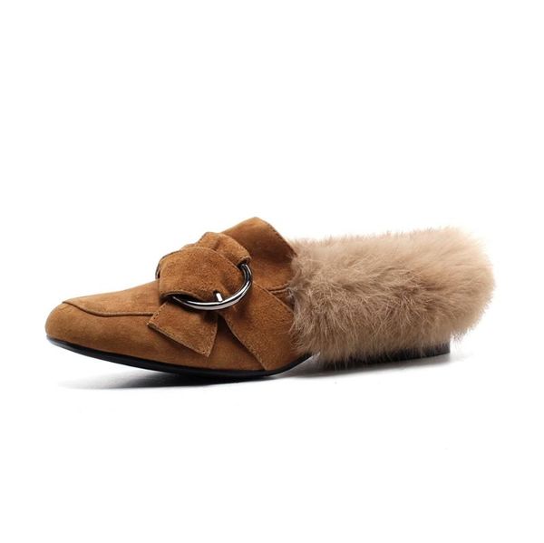 slippers female muller shoes sheep suede fabric square toe warm hair autumn winter women's handmade, Black
slippers female muller shoes sheep suede fabric square toe warm hair autumn winter women's handmade, Black