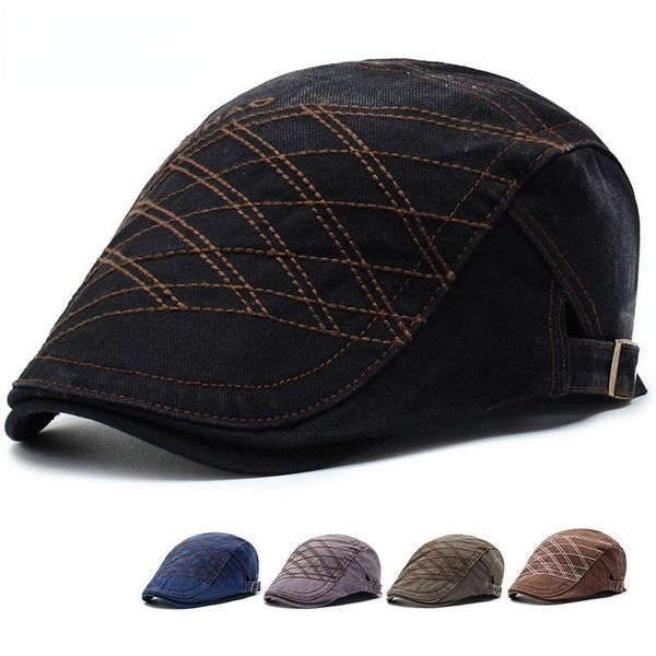 berets casual men's hats retro hat for women cotton visors embroidery herringbone flat caps artist peaked sboy cap beret, Blue;gray
berets casual men's hats retro hat for women cotton visors embroidery herringbone flat caps artist peaked sboy cap beret, Blue;gray