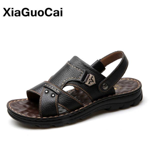 est summer men sandals genuine leather massage slippers breathable flat man shoes outdoor beach shoes mules 210624, Black
est summer men sandals genuine leather massage slippers breathable flat man shoes outdoor beach shoes mules 210624, Black