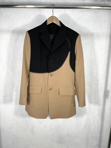 women's suits & blazers 2021 autumn and winter color matching temperament profile suit jacket 0816, White;black
women's suits & blazers 2021 autumn and winter color matching temperament profile suit jacket 0816, White;black