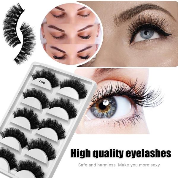 false eyelashes 5 pairs lashes mink natural thick fake reusable handmade soft eyelash makeup extension 311
false eyelashes 5 pairs lashes mink natural thick fake reusable handmade soft eyelash makeup extension 311