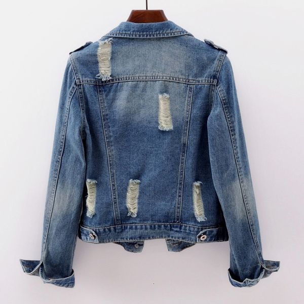 2021 autumn plus size slim short denim women korean holes frayed outerwear vintage long sleeve jeans jacket coat female l829, Black;brown
2021 autumn plus size slim short denim women korean holes frayed outerwear vintage long sleeve jeans jacket coat female l829, Black;brown