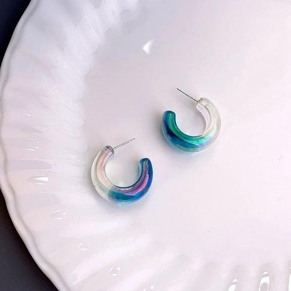 hoop & huggie vsnow summer c shape gradient color blue earring for women femme statement arcylic geometrical jewelry pendientes, Golden;silver
hoop & huggie vsnow summer c shape gradient color blue earring for women femme statement arcylic geometrical jewelry pendientes, Golden;silver