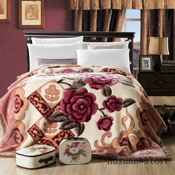 super soft blanket chinese style thickened warm blanket faux wool quilt popular