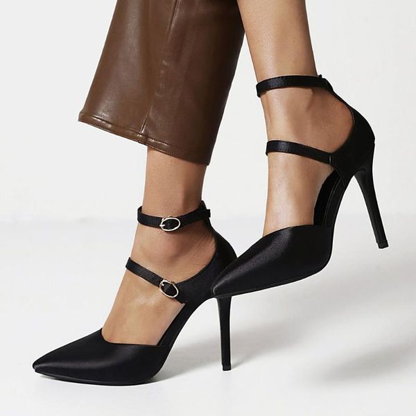 2021 big size 43 thin high heels pointed toe stain party ladies summer shoes woman sandals, Black
2021 big size 43 thin high heels pointed toe stain party ladies summer shoes woman sandals, Black