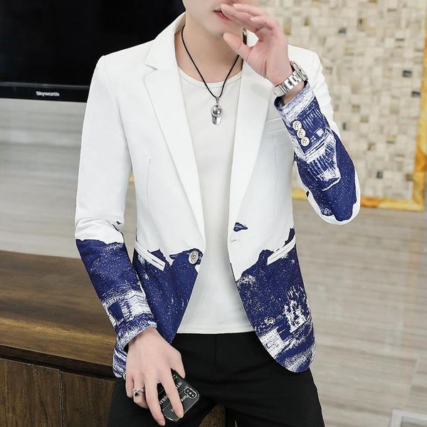 men's suits & blazers gradient suit jacket korean style self-cultivation trend spring and autumn handsome casual small clothing, White;black
men's suits & blazers gradient suit jacket korean style self-cultivation trend spring and autumn handsome casual small clothing, White;black