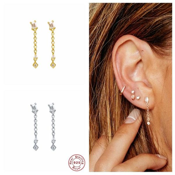 dangle & chandelier gs 925 sterling silver clear zircon pendant drop earrings for women small chain tassel crystal stud jewelry
dangle & chandelier gs 925 sterling silver clear zircon pendant drop earrings for women small chain tassel crystal stud jewelry