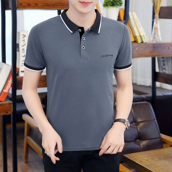 men's cotton short-sleeved t-shirt summer new style casual fashion trend lapel polo shirt men's all-match self-cultivation clothes, White;black
men's cotton short-sleeved t-shirt summer new style casual fashion trend lapel polo shirt men's all-match self-cultivation clothes, White;black