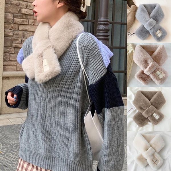 scarves korean version fresh cloth label scarf imitation fur cross warm ladies winter thicken all-matched comfortable accessories, Blue;gray
scarves korean version fresh cloth label scarf imitation fur cross warm ladies winter thicken all-matched comfortable accessories, Blue;gray