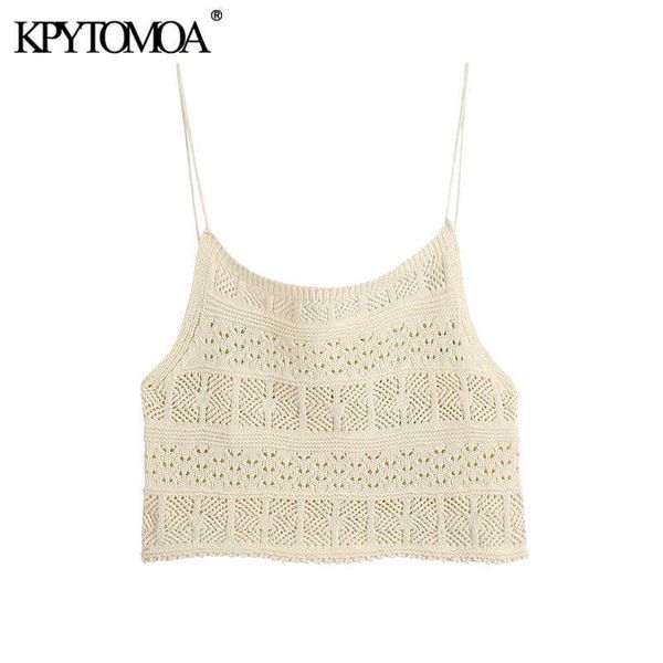 kpytomoa women fashion hollow out cropped knitted tank vintage o neck thin straps female camis mujer 210625, White
kpytomoa women fashion hollow out cropped knitted tank vintage o neck thin straps female camis mujer 210625, White
