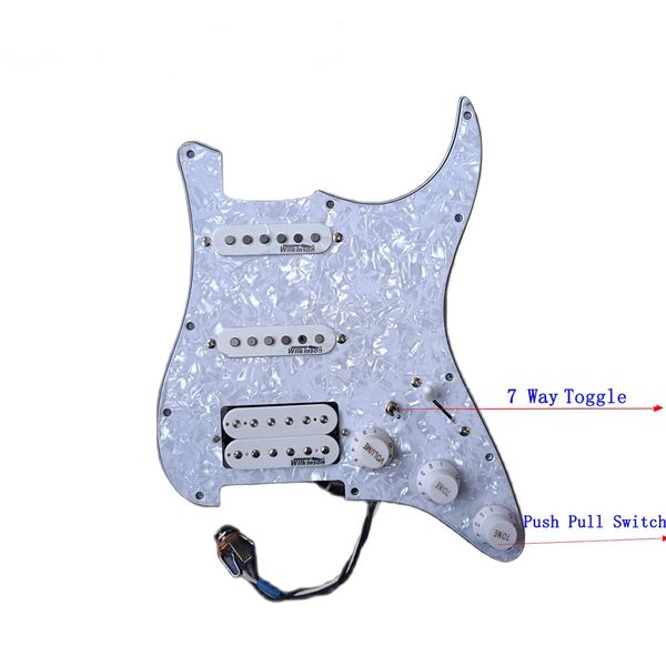 prewired start pickguard ssh white wk alnico pickups 7 way switch multifunction loarded wiring harness
prewired start pickguard ssh white wk alnico pickups 7 way switch multifunction loarded wiring harness