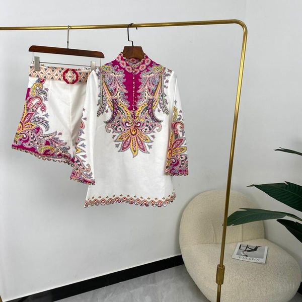 women's tracksuits summer women fashion colorful paisley print single breasted long sleeve blouse shorts set 2021, Gray
women's tracksuits summer women fashion colorful paisley print single breasted long sleeve blouse shorts set 2021, Gray