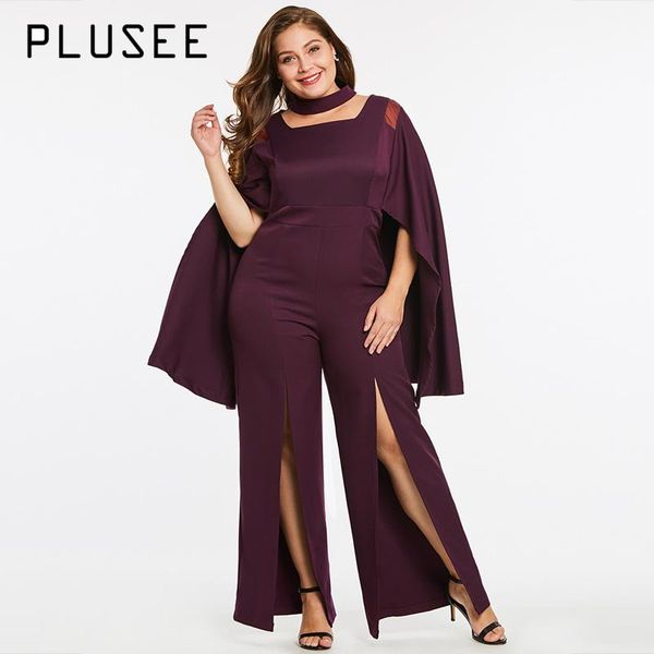 women's jumpsuits & rompers plusee fashion cloak sleeve split hollow out stand collar maxi jumpsuit autumn women workwear purple big si, Black;white
women's jumpsuits & rompers plusee fashion cloak sleeve split hollow out stand collar maxi jumpsuit autumn women workwear purple big si, Black;white