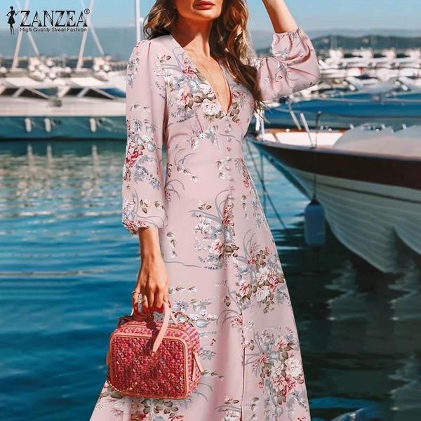 casual dresses holiday floral printed floor sundress 2021 autumn party v neck robe womens elegant a line dress zanzea fashion behemian, Black;gray
casual dresses holiday floral printed floor sundress 2021 autumn party v neck robe womens elegant a line dress zanzea fashion behemian, Black;gray