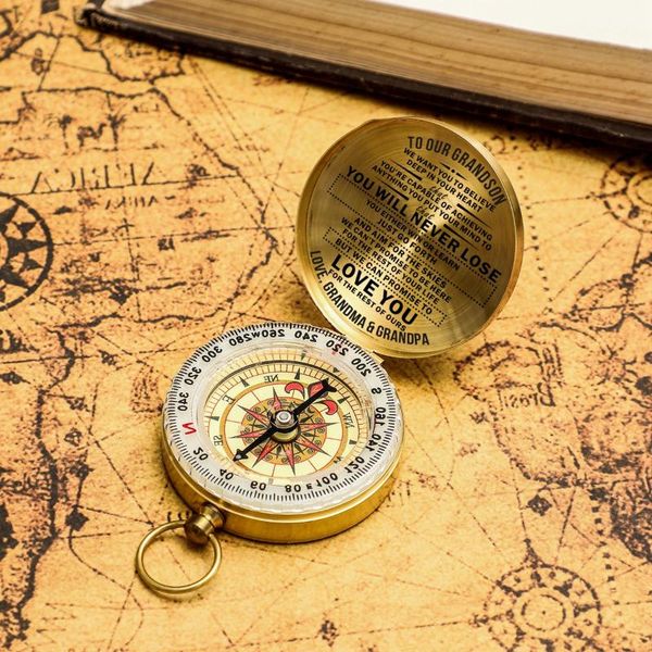 outdoor gadgets grandma and grandpa to my grandson camping hiking pocket brass golden customized engrave compass portable
outdoor gadgets grandma and grandpa to my grandson camping hiking pocket brass golden customized engrave compass portable