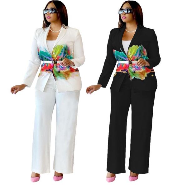 women's two piece pants nshypoi casual female fashion office business loose straight leg printing elegant temperament small suit two-pi, White
women's two piece pants nshypoi casual female fashion office business loose straight leg printing elegant temperament small suit two-pi, White