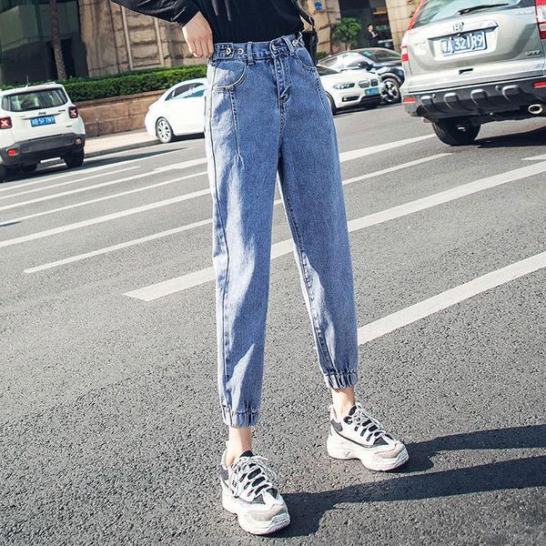 women's jeans oversize high waist elastic loose korean women boyfriend pants plus size oversized denim femme 2021, Blue
women's jeans oversize high waist elastic loose korean women boyfriend pants plus size oversized denim femme 2021, Blue