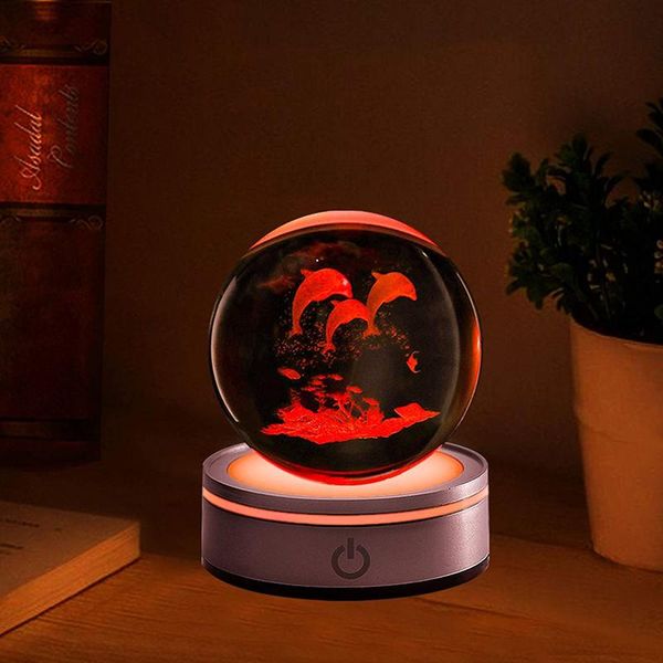 decorative objects & figurines 3d dolphin crystal ball with led lamps stand laser engraved animal glass sphere kids birthday gifts home bedr
decorative objects & figurines 3d dolphin crystal ball with led lamps stand laser engraved animal glass sphere kids birthday gifts home bedr