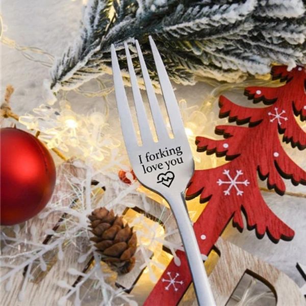 forks engraved fork gift for husband wife and family letter with box fea889
